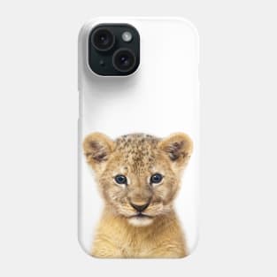 Baby Lion, Safari Animals, Kids Art, Baby Animals Art Print By Synplus Phone Case