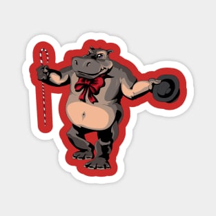 A Hippopotamus for Christmas Magnet