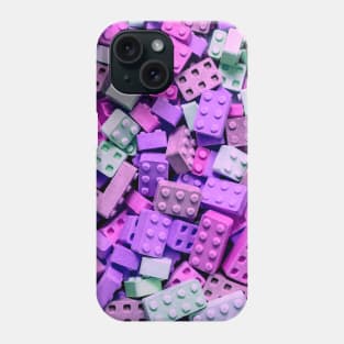 Purple and Pink Colorful Candy Building Blocks and Bricks Photograph Phone Case