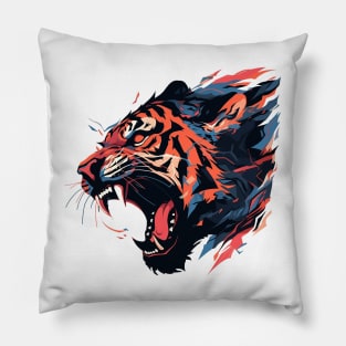 angry tiger Pillow