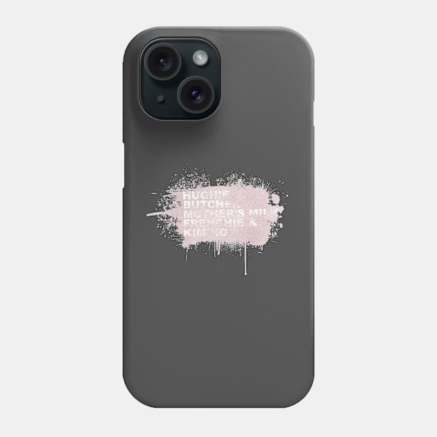 Roll Call (Pink and White) Phone Case by ElliotLouisArt