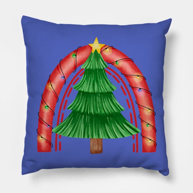 Christmas Lights Sparkle on The Tree Pillow by Archie & Ainslie