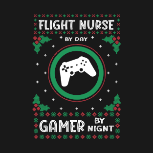 Flight Nurse By Day Gamer By Night T-Shirt