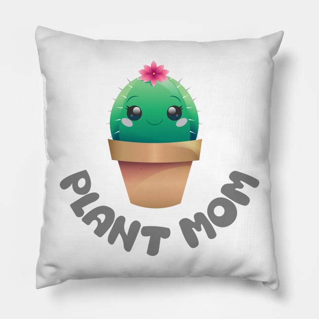 Plant Mom Cactus Pillow by spookpuke