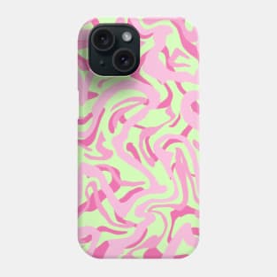 Pink and Green Groovy Marble Phone Case