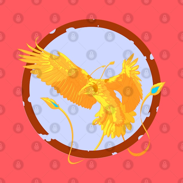 Mythical Firebird, Phoenix by Sticker Steve
