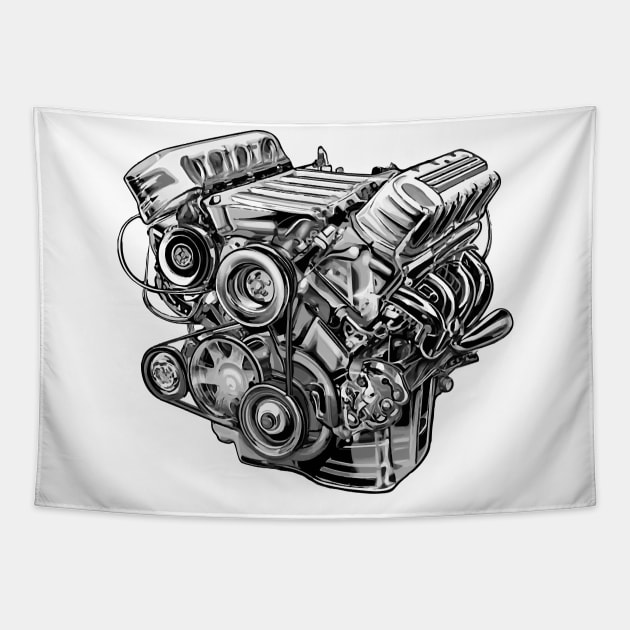 Big V8 Tapestry by Keller Apparel Co.