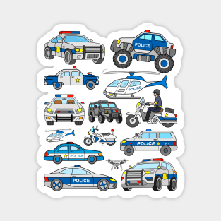 Police Car Design Magnet