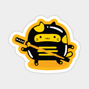 yellow cat ninja profession Magnet