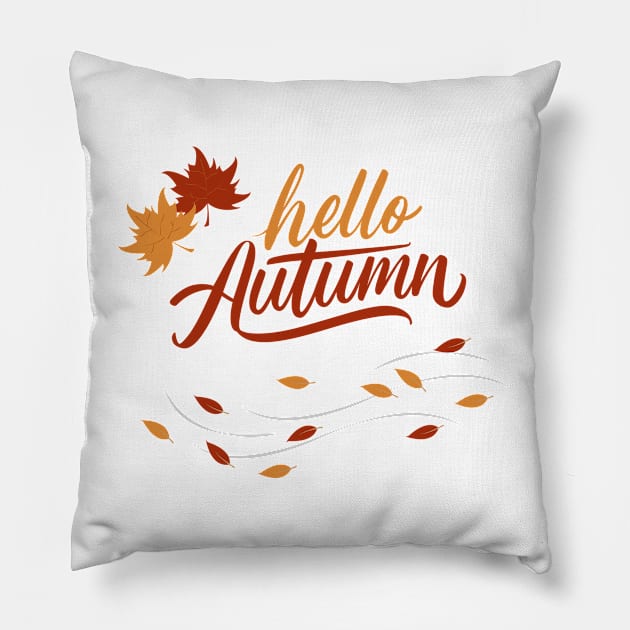 Hello autumn Pillow by SilentCreations