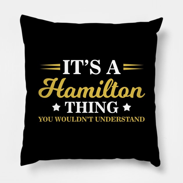 Cute It's A Hamilton Thing You Wouldn't Understand Pillow by theperfectpresents