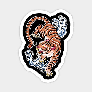 retro classic zodiac Tiger Magnet