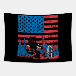 AMERICAN FLAG TSHIRT Tapestry