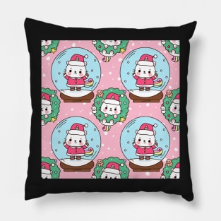 Unicorn Cat Christmas Pillow