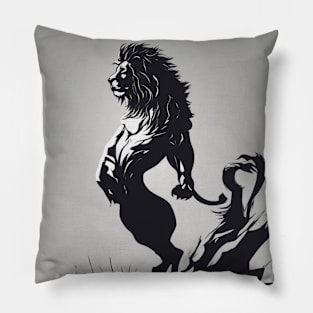 Lion Shadow Silhouette Anime Style Collection No. 193 Pillow