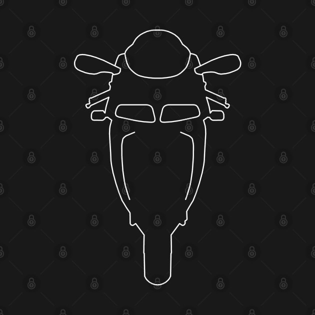 Ducati 916 outline graphic (white) by soitwouldseem