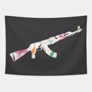 Hawaiian Gun Lover Firearm Tropical Beach Lover Aloha Riffle Tapestry