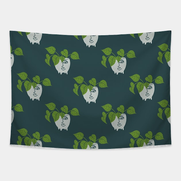 Houseplant pattern Tapestry by DanielK