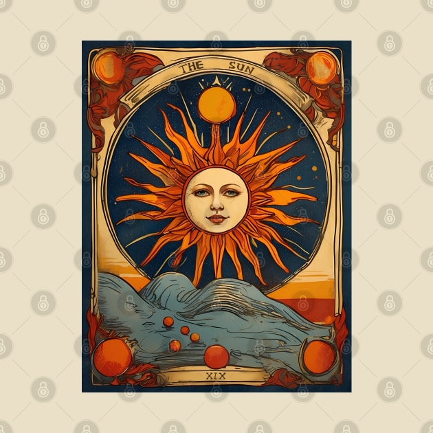 The Sun Tarot Card Major Arcana by VivaLaRetro