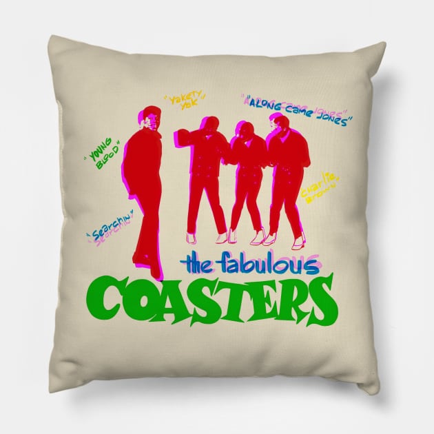 The Coasters Pillow by HAPPY TRIP PRESS