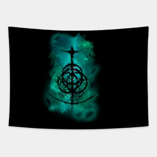 Fantasy World - Green Abstract Tapestry