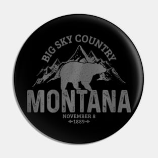 Montana Grizzly Bear Camping Hiking Souvenir Pin