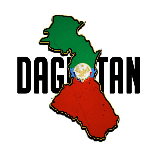 Dagestan Map, Proud Dagestan Flag, Dagestan by Jakavonis