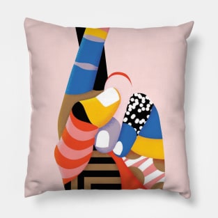 Finger Crossed Illustration Pillow