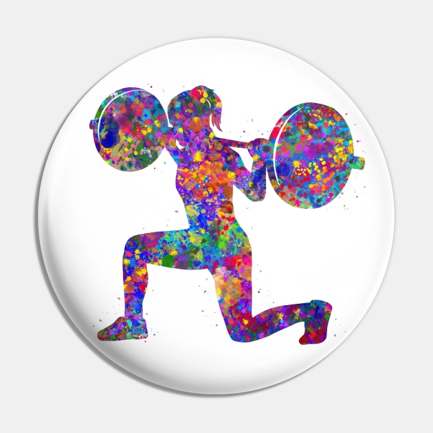 Weightlifter female Pin by Yahya Art