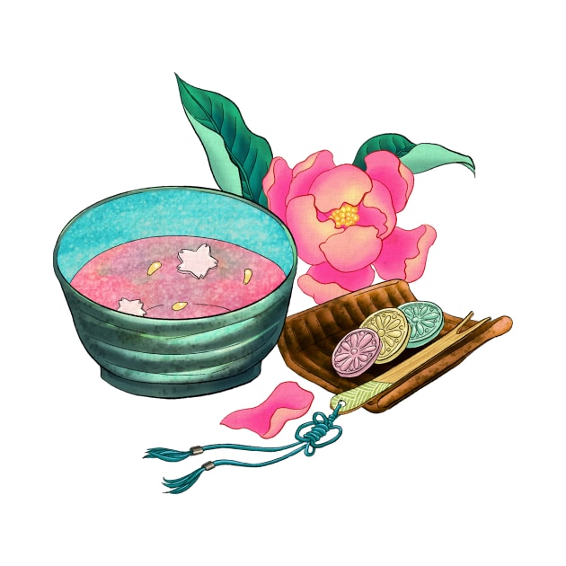 Minhwa: Korean Tea Time C Type by koreanfolkpaint