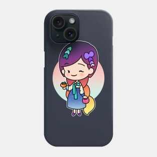 Korean girl in Hanbok Phone Case