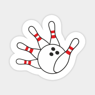 Hey Bowling! (Bowling hand) Magnet