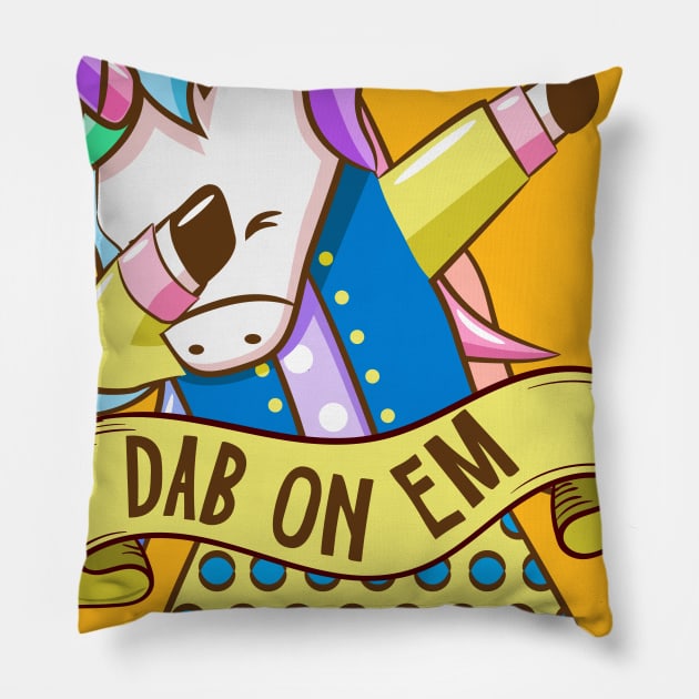 Dab on Em Pillow by TeesByKimchi