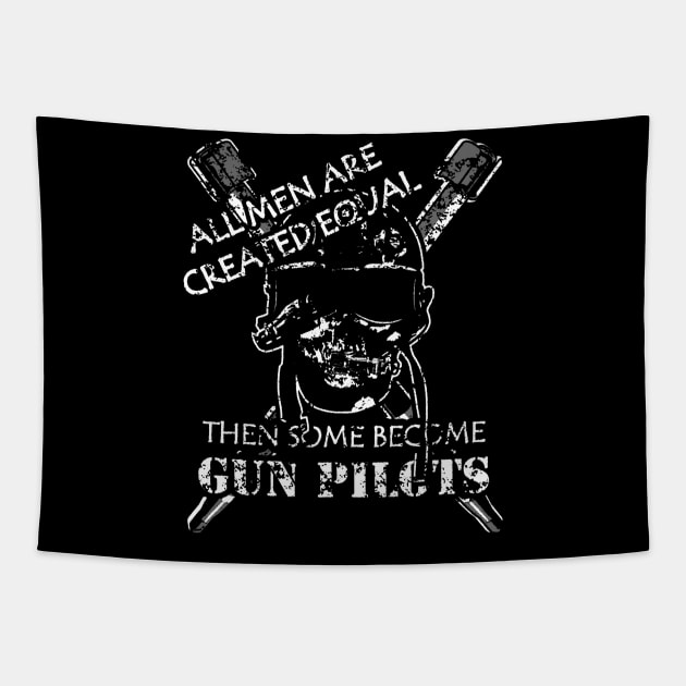 Gun Pilot - All Men are Created Equal Tapestry by Aviation Designs