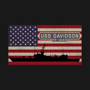 Davidson FF-1045 Frigate Ship USA American Flag Gift T-Shirt