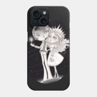 Moon man Romance with Lady Sun Phone Case