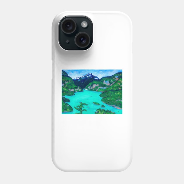 Diablo Lake, Cascade Mountains Phone Case by alepekaarts