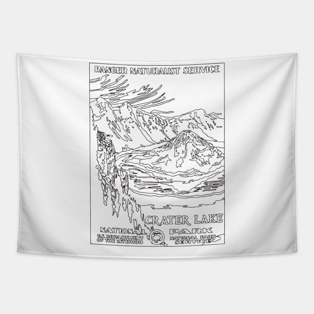 CRATER LAKE Tapestry by TheCosmicTradingPost