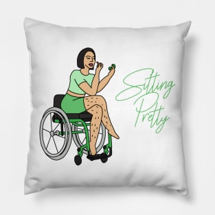 Sitting Pretty in Green 3 Pillow