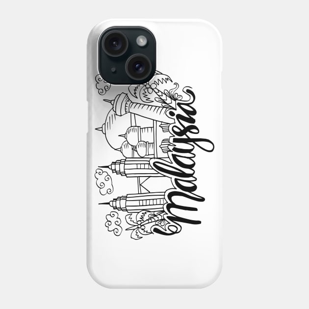 Hand Drawn Symbols Of Malaysia. Phone Case by Handini _Atmodiwiryo