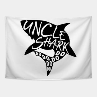 Uncle Shark (Baby Shark) - Minimal Lyrics Shirt Tapestry