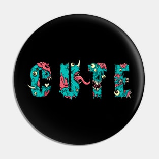 Cute text zombie Pin