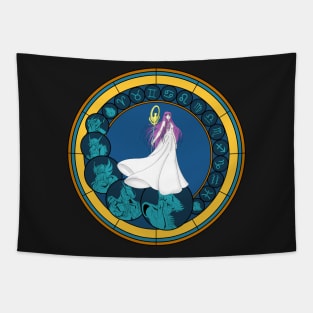 Athena Stained Glass Tapestry