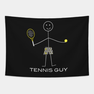 Funny Mens Tennis Guy Tapestry