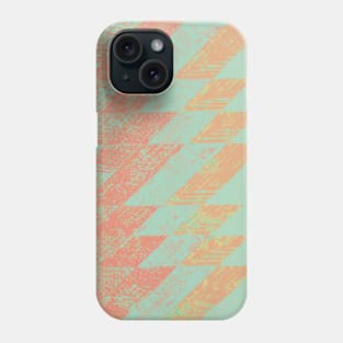 mint and coral zig zag pattern Phone Case