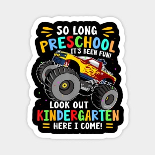 So Long Preschool Graduation Monster Truck Magnet