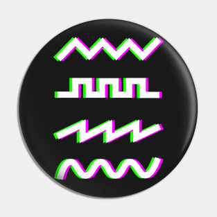 Glitch Synthesizer Audio Waveforms Pin