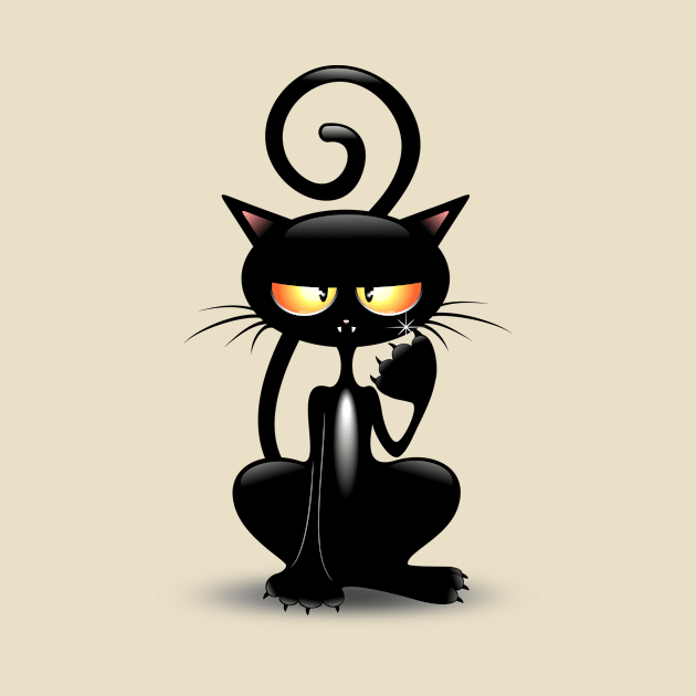 Black kitty by BluedarkArt