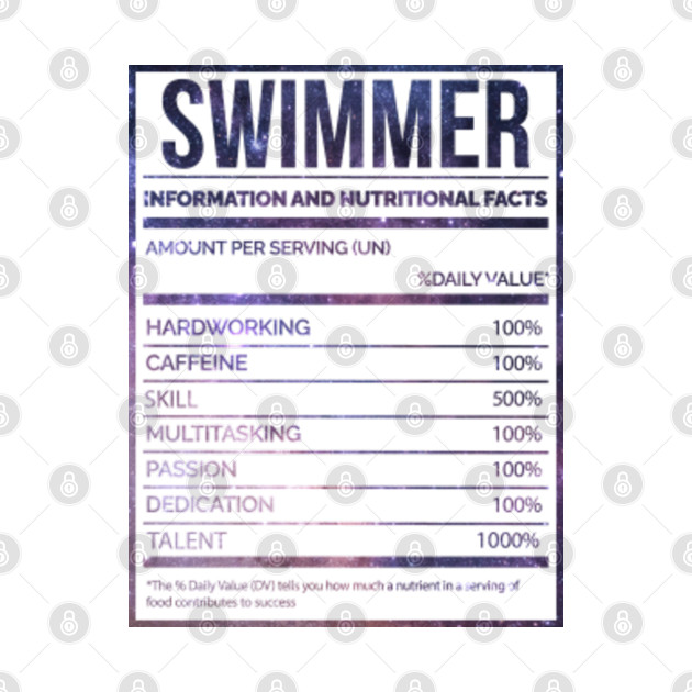 Awesome And Funny Nutrition Label Swim Swimmer Swimmers Swimming Saying Quote For A Birthday Or Christmas - Swiim - Phone Case