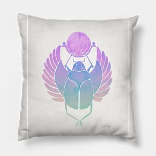 purple scarab Pillow